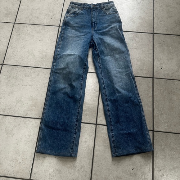 Rollas Heidi High Rise Loose Straight Jeans Size 25 Wide Leg Vintage Denim Y2K - Picture 4 of 13